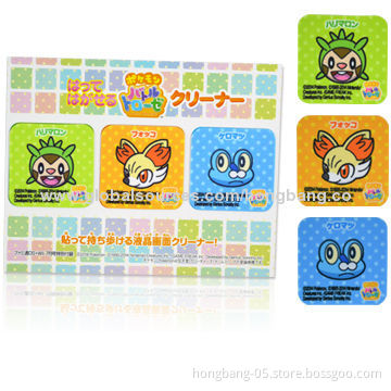 Sticky Screen Cleaners with 40 x 40mm Size, EN71, SGS and MSDS Marks